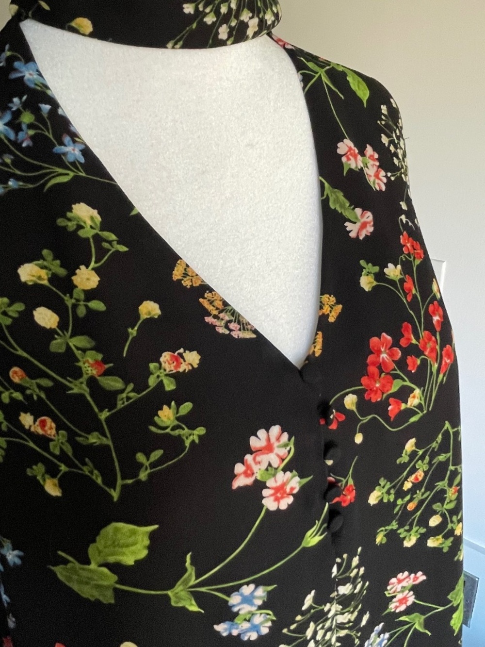 Dalia Floral Collar Tunic Dress: Cottagecore, Whimsigoth, Boho 10 - Picture 5 of 13
